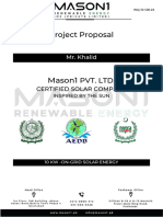 INQ-10-128-23 Project Proposal For Mr. Khalid 10 KW ONGRID SOLAR ENERGY