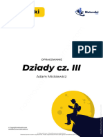 Dziady CZ III - Opracowanie