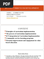 Ect 212 Curriculum Implementation