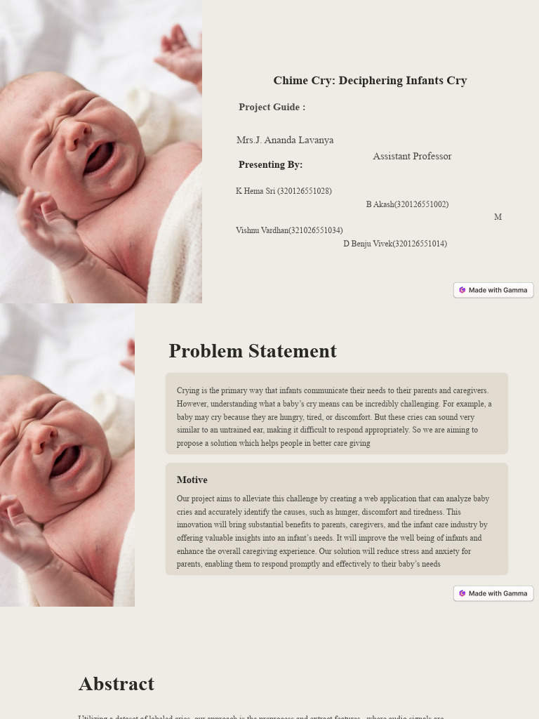 Analyzing Infant Cries for Caregiving | PDF | Principal Component ...
