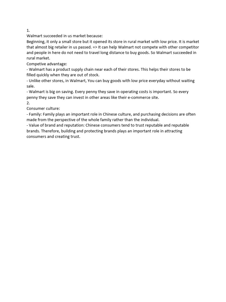 Walmart's Rural Market Success | PDF