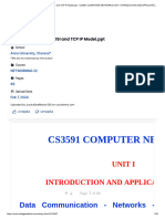 Cs3591 Computer Ne: Unit I Introduction and Applica