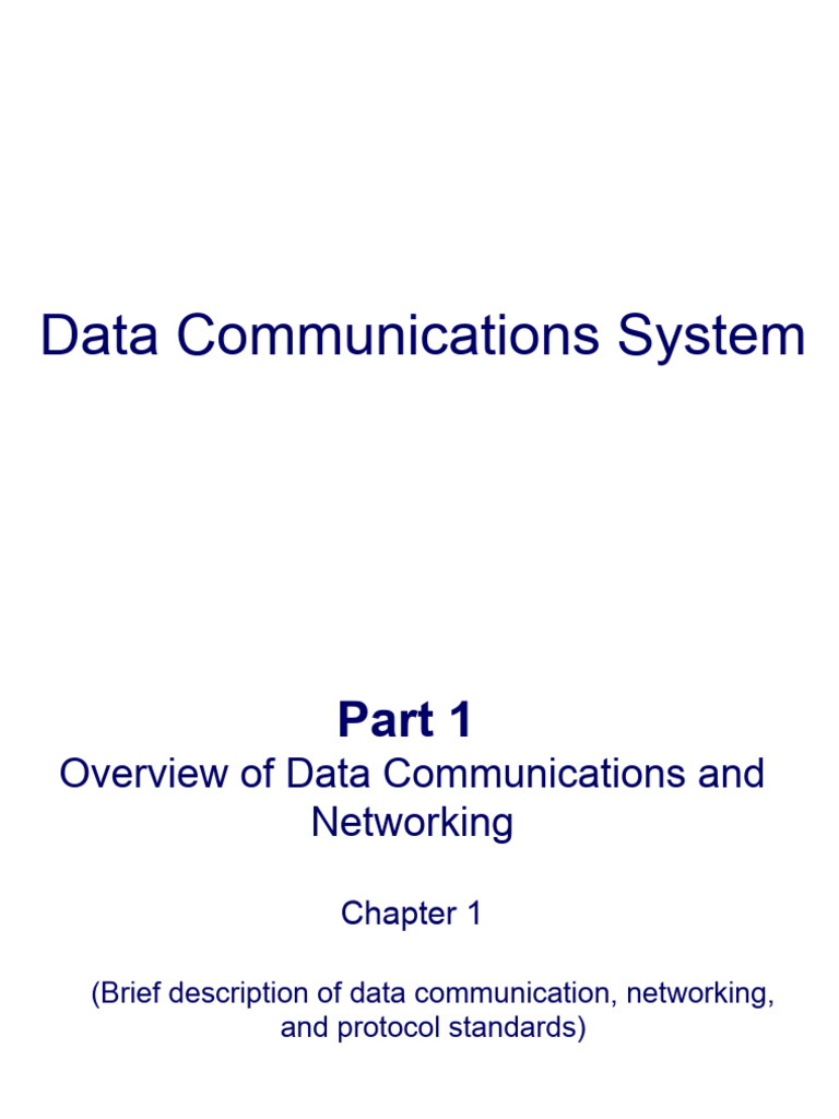 Data Communications System Overview | PDF | Network Topology | Computer ...