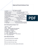 Present Simple and Present Continuous Tense