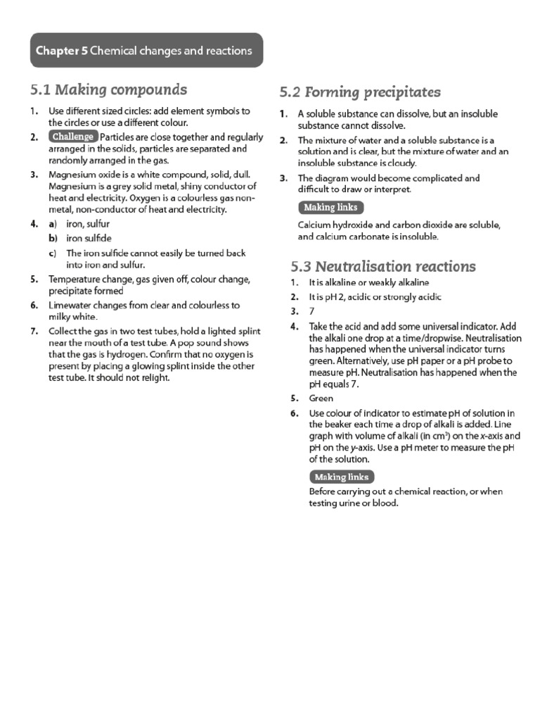 Answerkey For Science | PDF