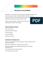 Briefing para gestão de redes sociais