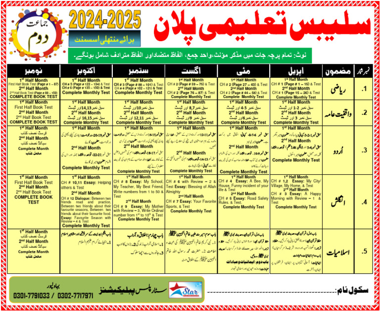 Taleemi Calendar 2024-2026 Overview | PDF