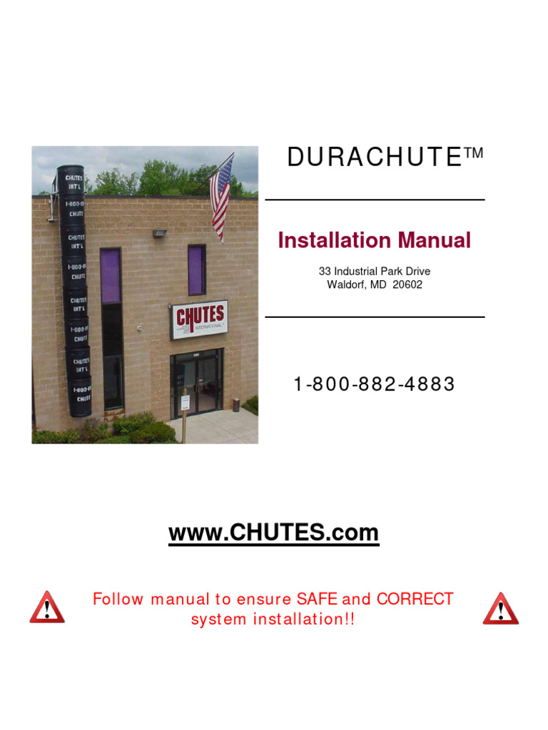 DURACHUTE Install Manual PDF Scaffolding