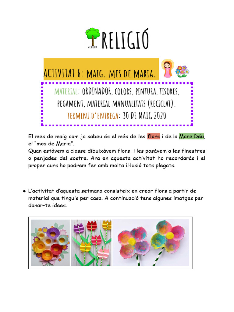Religió C Mitjà Activitat 6 | PDF