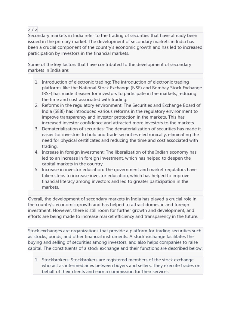 Fms Notes | PDF | Stocks | Stock Exchange