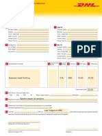 DHL Express Invoice Sample