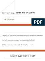 2. Sensory Evaluation - An Overview