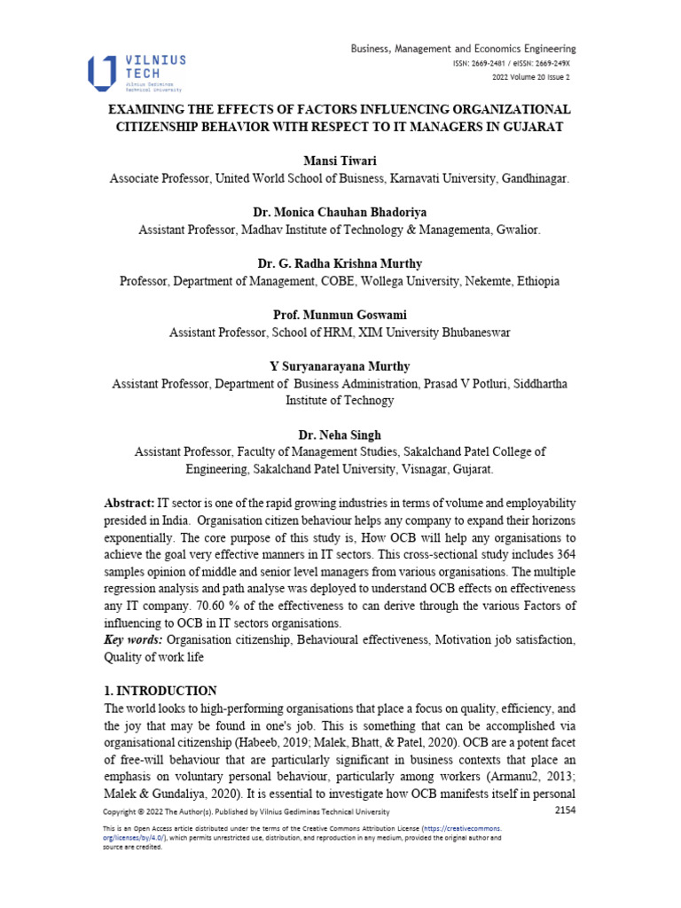 Work Life Balance and IT | PDF | Survey Methodology | Questionnaire