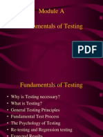 Fundamentals of Testing - Module A
