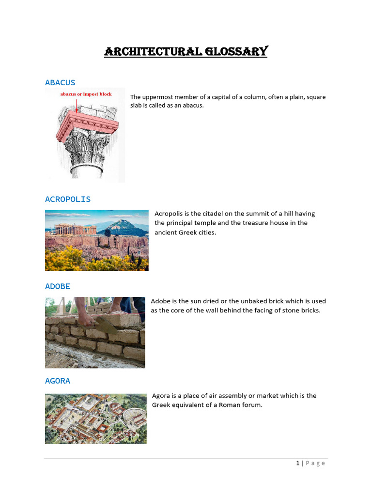 ARCHITECTURAL GLOSSARY PDF Window Flooring