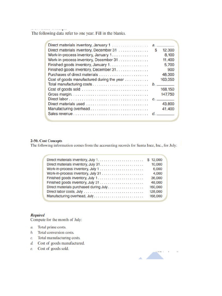 Accounting For Manufacturing Concern Assignment 1 PDF