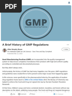 A Brief History of GMP Regulations