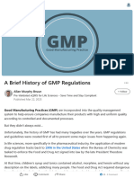A Brief History of GMP Regulations
