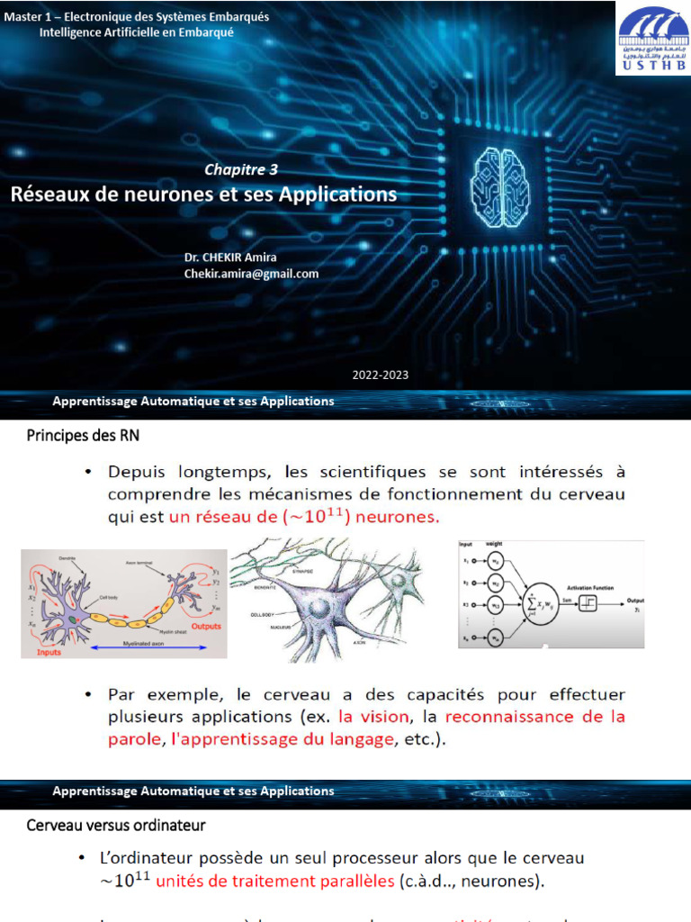 Réseaux de Neurones en IA Embarquée | PDF | Apprentissage automatique ...