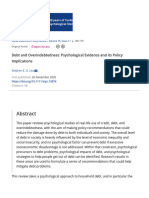 Debt and Overindebtedness- Psychological Evidence and Its Policy Implications - Lea - 2021 - Social Issues and Policy Review - Wiley Online Library