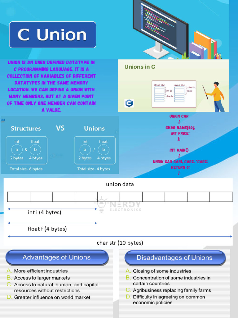 Unions in c programming | PDF