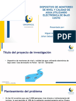 PRESENTACION DISPOSITIVO DE MONITOREO DE NIVEL Y CALIDAD DE AGUA UTILIZANDO ELECTRÓNICA DE BAJO COSTO CASO DE ESTUDIO RIO FONCE  SAN GIL  SANTANDER