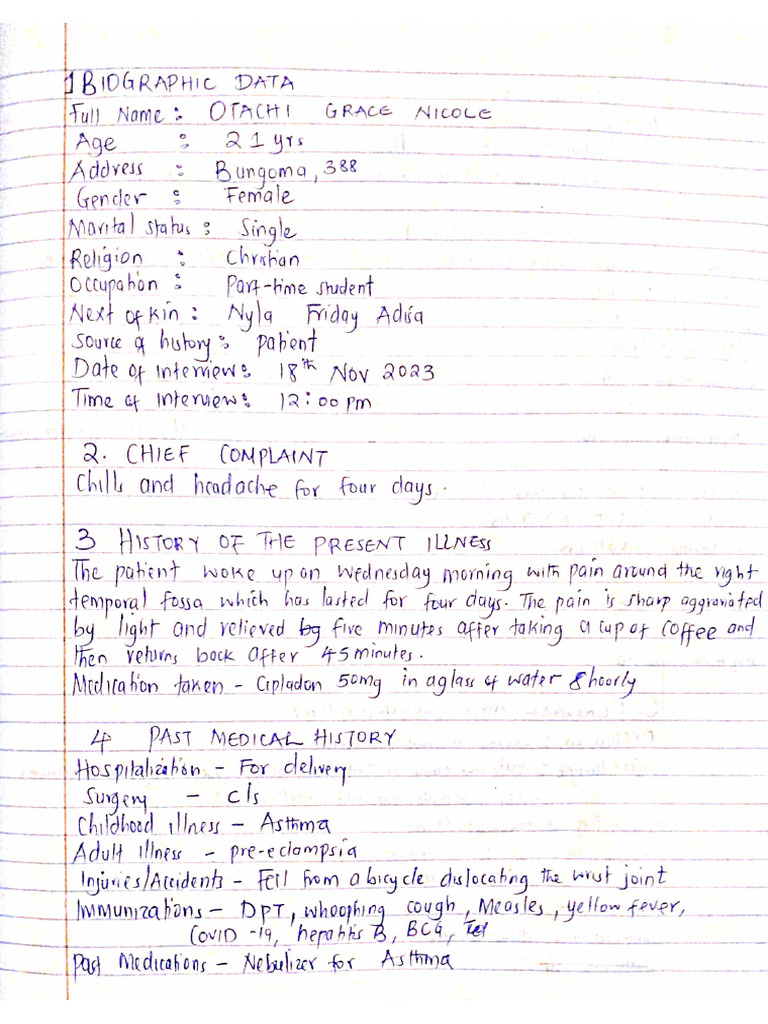 3. history taking sample | PDF