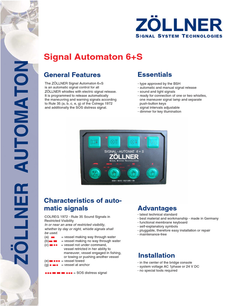 Signal Automaton 6+S Overview | PDF | Electronics | Manufactured Goods