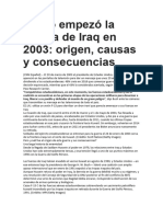 Cómo Empezó La Guerra de Iraq en 2003