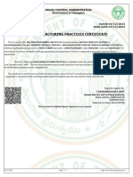GMP and API Certificate