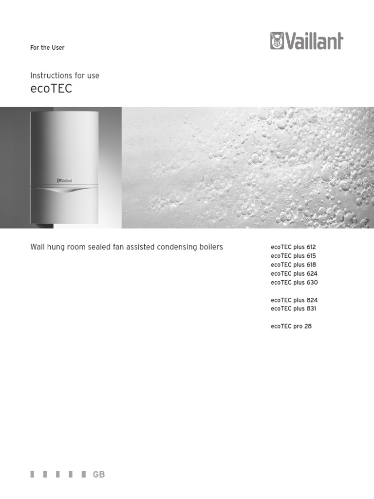 Vaillant Ecotec User Manual | PDF | Water Heating | Thermostat
