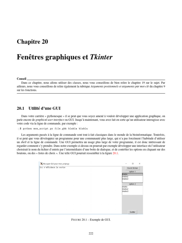 Introduction à Tkinter pour GUI Python | PDF | Interface graphique ...