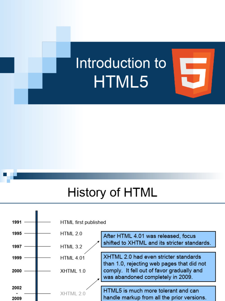 Introduction To HTML5 | PDF