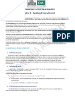 Gestion Des Ressources Humaines - Ch1 Recrutement