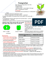 Transpiration Notes