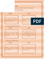 Task 1 - What'S My Use?: Directions: Identify The Development Caused by Technology To The Following Scenario