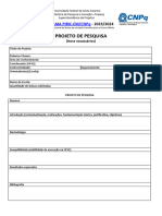 Modelo de Projeto de Pesquisa PIBIC EM 2023 2024