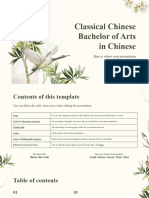 Classical Chinese Bachelor of Arts in Chinese