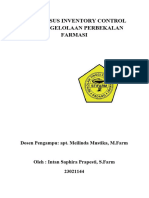 STUDI KASUS INVENTORY CONTROL DAN PENGELOLAAN PERBEKALAN FARMASI - Sophia Marwa - 22021041 2
