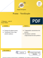 Poema - Versificação: Língua Portuguesa