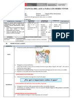 SESION CT IMPORTANCIA Y CUIDADO DEL AGUA