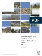 Environmental and Social Management Plan Chilime - Trishuli Project, Nepal