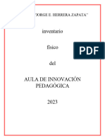 INVENTARIO FÌSICO DEL AULA DE INNOVACIÒN PEDAGÒGICA 2023