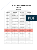 Competition-2024 Schedule