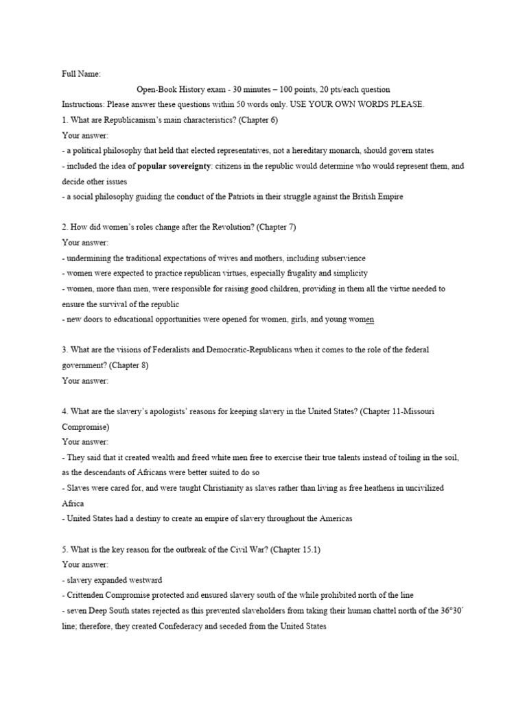 History - Test 2 | PDF | Social Science
