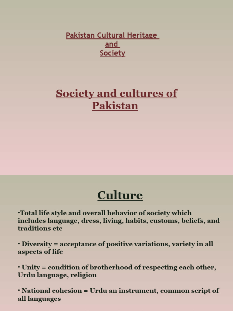 Overview of Pakistan's Cultural Heritage | PDF | Urdu | Pakistan
