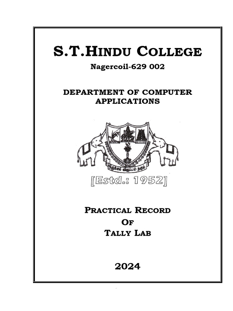 BCA Tally Lab Practical Guide | PDF | Bookkeeping | Accounting