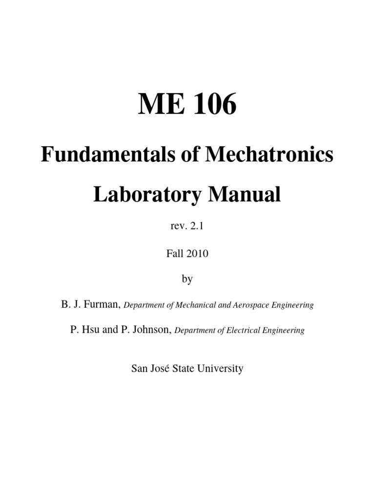 Labman Front Pdf Mechatronics Engineering