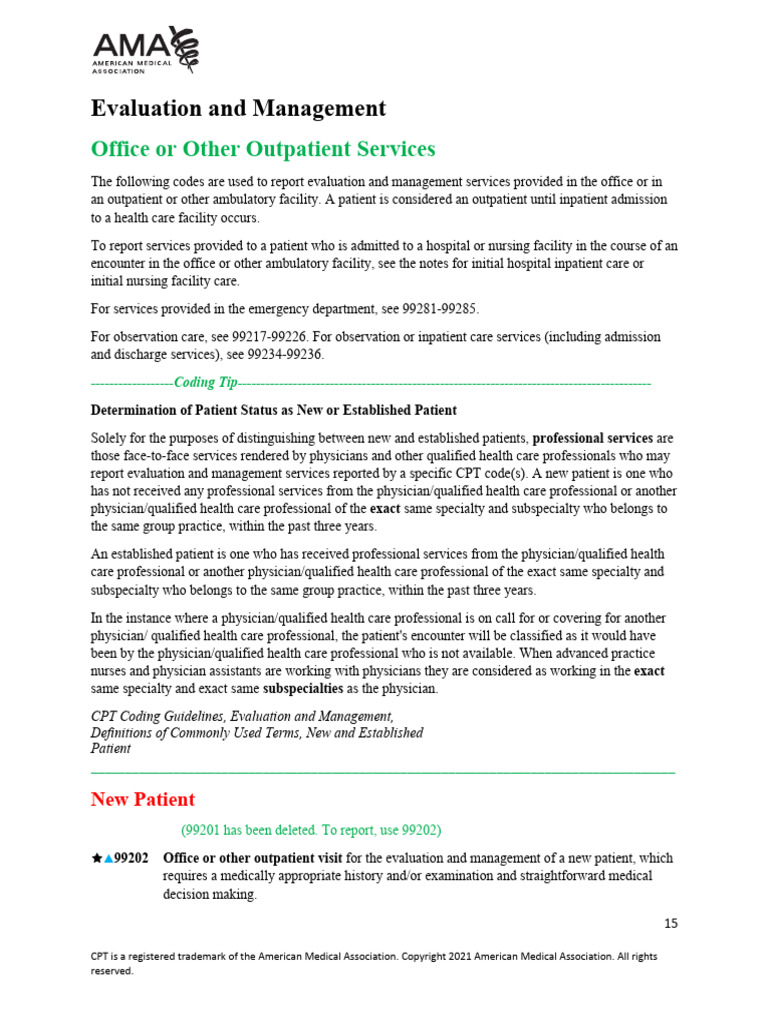 Office Visit Codes Download Free PDF Patient Hospital