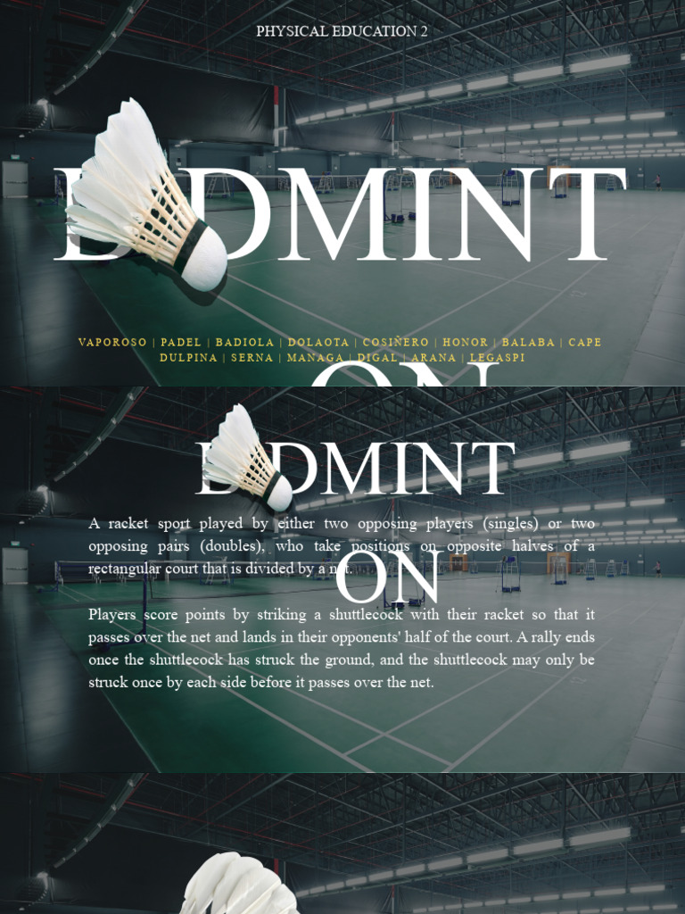 Badminton Pdf Games Of Physical Skill Athletic Sports